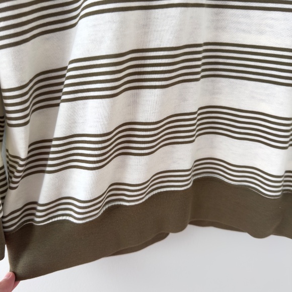 Chic‎ Green/White Striped Long Sleeve Shirt - Picture 6 of 9